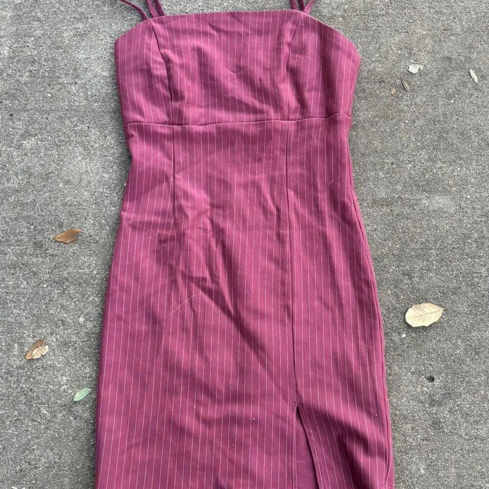 Forever 21 pink pinstripe mini